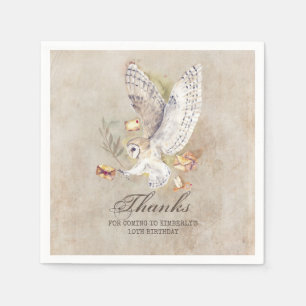 Wizard's Owl Magical Birthday Party Serviette