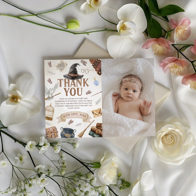 Wizards Photo Thank You Card Einladung (Von Creator hochgeladen)