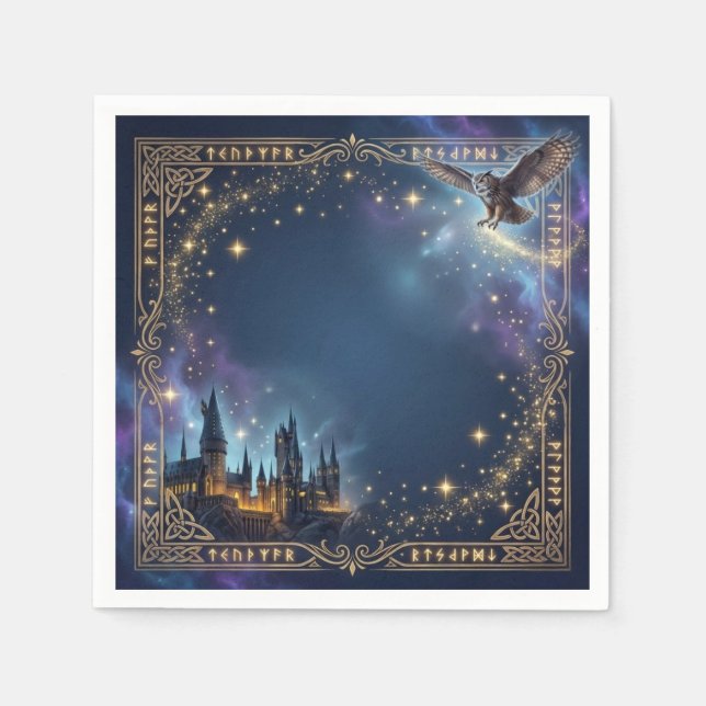 Wizards & Witches Birthday Magical Wizardry Party Serviette (Vorderseite)