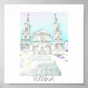 Wizebsk Belarus Kirche Architektur Poster