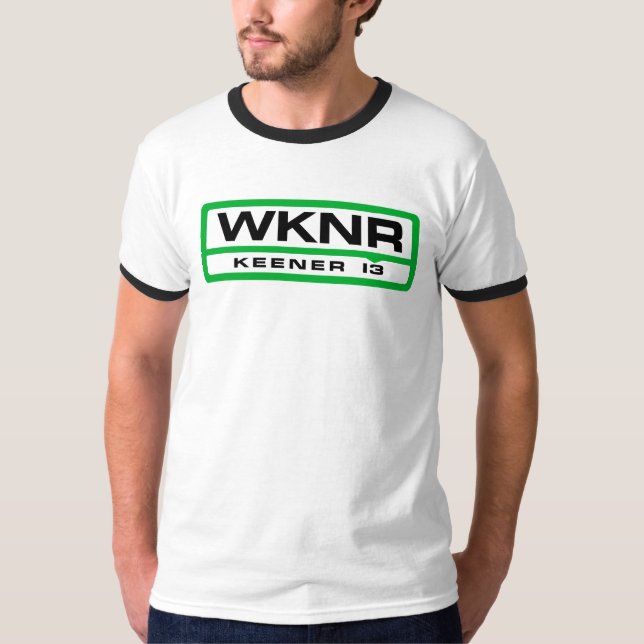 WKNR Detroit Rock Spitzen-40 u. RollenRadiosender T-Shirt (Vorderseite)