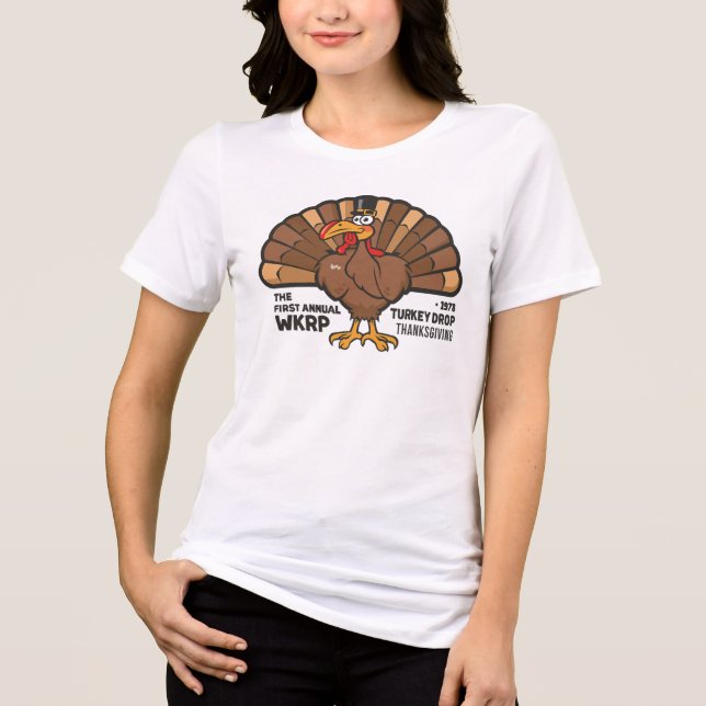 WKRP Türkei Drop Tri-Blend Shirt (Vorderseite)