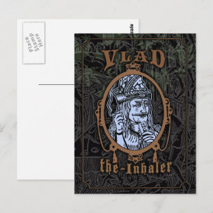 Wlad der Inhalator Weed Vampir Humor Postkarte
