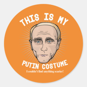 Wladimir Putin Halloween Kostüm - Ich konnte nicht Runder Aufkleber