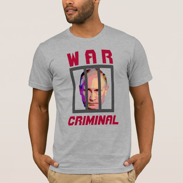 Wladimir Putin Krieg Kriminelle hinter Bars T-Shirt (Vorderseite)