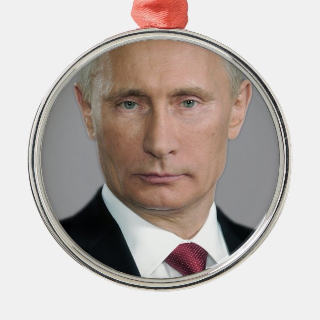 Wladimir Putin Ornament Aus Metall (Vorne)