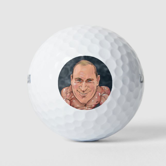 Wladimir Putin russischer Führer Golfball (Vorderseite)