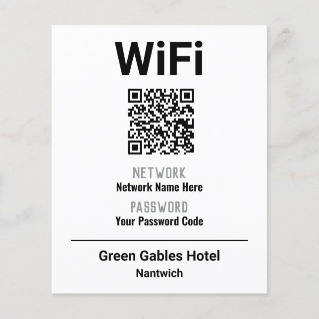 WLAN-Anleitung mit QR-Code Flyer (Vorne)