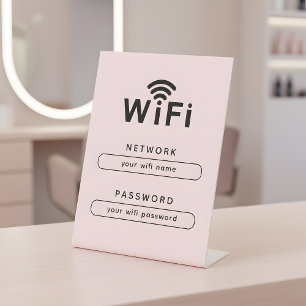 WLAN-Anmeldetisch-Schild für Spa & Schönheitssalon Sockelschild