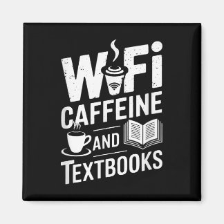 WLAN Kaffee und Lehrbücher Magnet