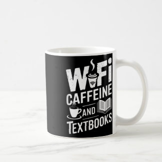 WLAN Koffein und Lehrbücher Kaffeetasse