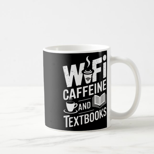 WLAN Koffein und Lehrbücher  Kaffeetasse (Rechts)