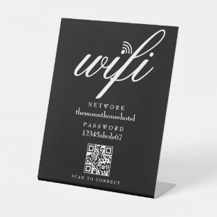 WLAN-Netzwerk-Passwort-QR-Code Geschäft Einzelhand Sockelschild