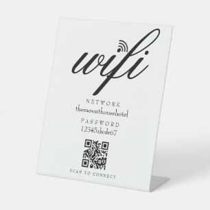 WLAN-Netzwerk-Passwort-QR-Code Geschäft Einzelhand Sockelschild