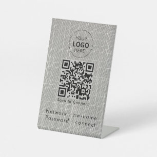 WLAN-Netzwerk QR-Code scannen, um mit dem Intern Sockelschild