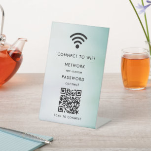 WLAN-Netzwerk QR-Code scannen, um sich mit dem I Sockelschild