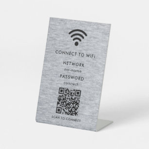 WLAN-Netzwerk QR-Code scannen, um sich mit dem I Sockelschild