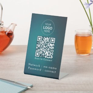 WLAN-Netzwerk   QR-Code scannen, um sich mit dem I Sockelschild
