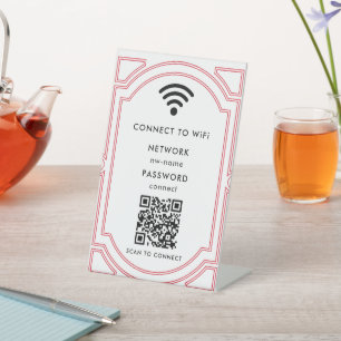 WLAN-Netzwerk   QR-Code scannen, um sich mit dem I Sockelschild