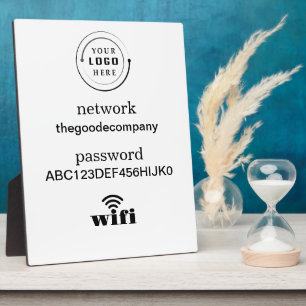 WLAN-Netzwerk und Passwort Geschäft Einzelhandel Fotoplatte