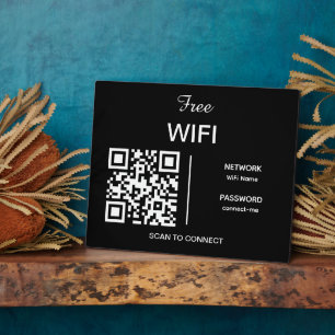 WLAN-Netzwerk und Passwort Geschäft Einzelhandel Fotoplatte