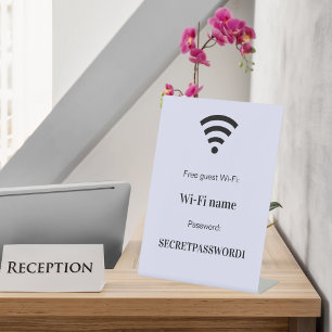 WLAN-Passwort-Lavendel Sockelschild