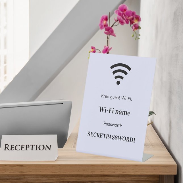 WLAN-Passwort-Lavendel Sockelschild (Von Creator hochgeladen)