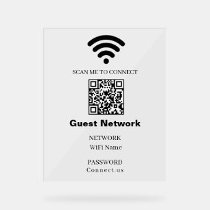 WLAN-Passwort-QR-Acrylschild Acrylschild