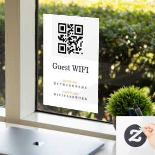 WLAN-Passwort QR-Code-Scan zum Verbinden Fensteraufkleber