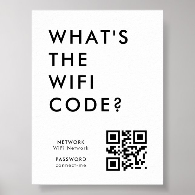 WLAN-Passwort | QR-Code-Scan zum Verbinden  Poster (Vorne)