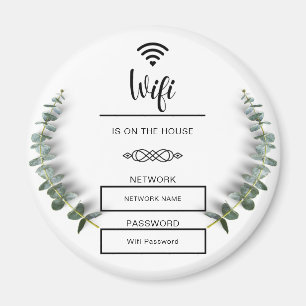 WLAN-Passwort Schwarz-Weiß für Zuhause Magnet