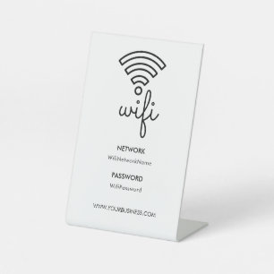 WLAN-Passwort und Netzwerk personalisiert Sockelschild