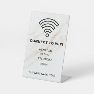 WLAN-Passwort und Netzwerk personalisiert Sockelschild