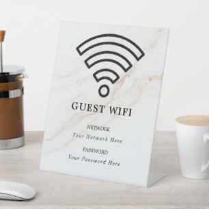 WLAN-Passwort und Netzwerk personalisiert Sockelschild
