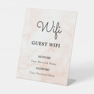 WLAN-Passwort und Netzwerk personalisiert Sockelschild