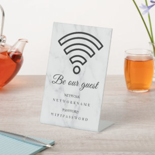WLAN-Passwort und Netzwerk personalisiert Sockelschild