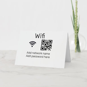 WLAN-Passwortschild QR-Code hier hinzufügen Detail