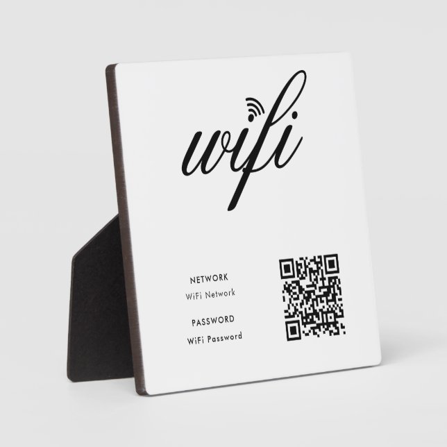 WLAN-QR-Code für benutzerdefinierte Markenbezeichn Fotoplatte (Vorderseite)