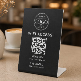 WLAN-Zugangs-Logo-Tischdisplay für Unternehmen Sockelschild
