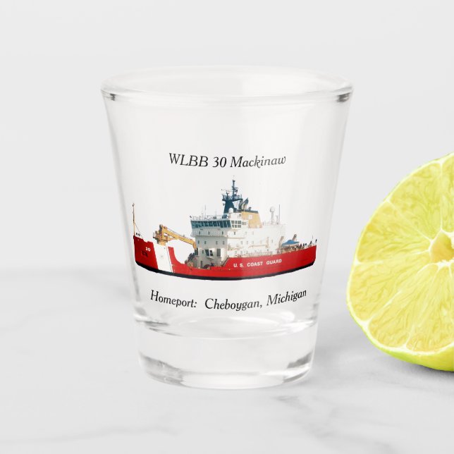 WLBB 30 Mackinaw-Schussglas Schnapsglas (Vorderseite)
