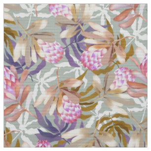 Wlid Blume Protea Gray Stoff