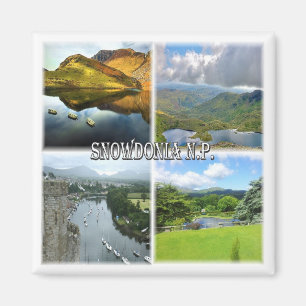 WLS008 SNOWDONIA Nationalpark, Europa, Kühlschrank Magnet