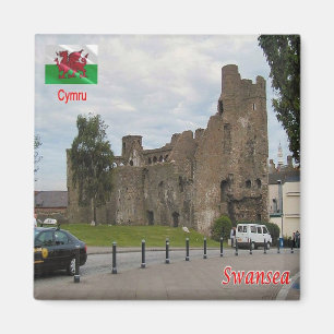 WLS011 DREI KLIFFS BAY, Wales, Europa, Kühlschrank Magnet