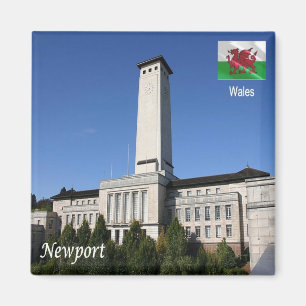 WLS013 NEWPORT, Wales, Europa, Kühlschrank Magnet