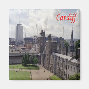 WLS016 CARDIFF, Wales, Europa, Kühlschrank Magnet