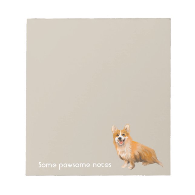wlsh corgi pawsome notes notizblock (Vorderseite)