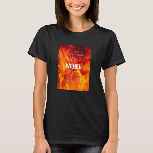 Wlw Lesben mit Feuer T-Shirt (Vorderseite)