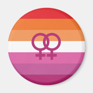 WLW Lesben-Stolz-Flagge (Sonnenuntergang) Magnet