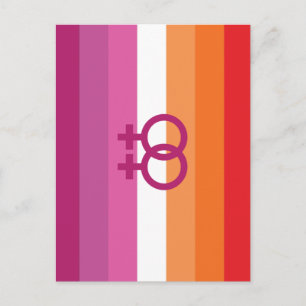 WLW-Lesbenstolzflagge Postkarte