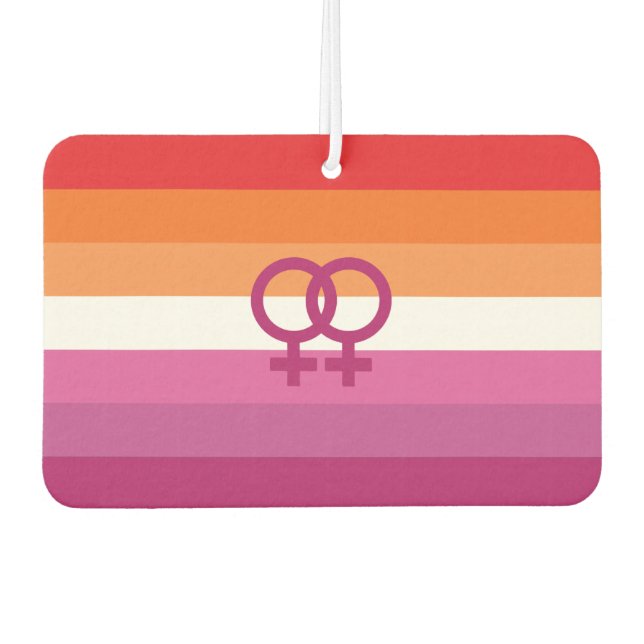 WLW Lesbische Flagge Autolufterfrischer (Vorderseite)